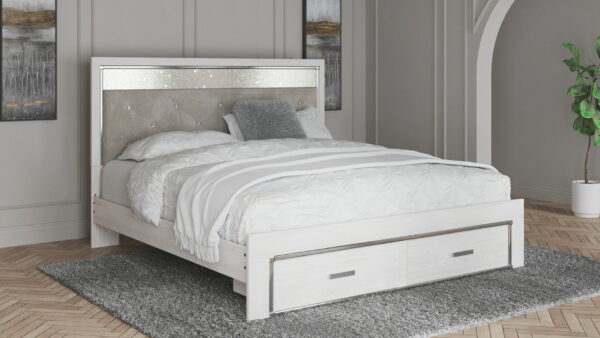 Altyra - White - King Upholstered Storage Bed - Image 7