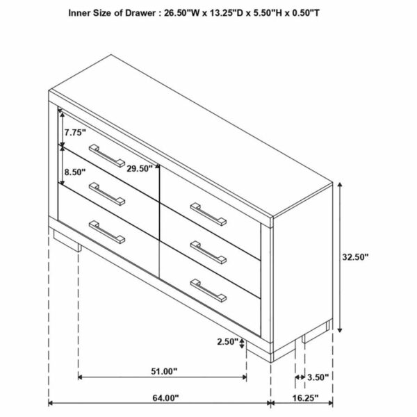 Jessica - 6-drawer Dresser - Image 13