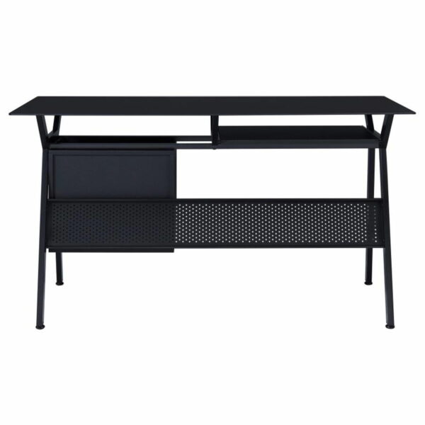 Weaving - 2-Drawer Computer Desk Keyboard Tray - Black - Image 6