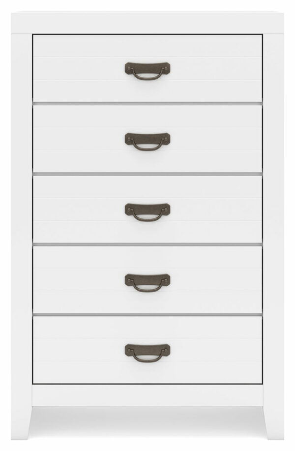 Binterglen - White - Five Drawer Chest - Image 3