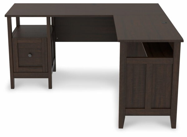 Camiburg - Warm Brown - 2-Piece Home Office Desk - Image 3