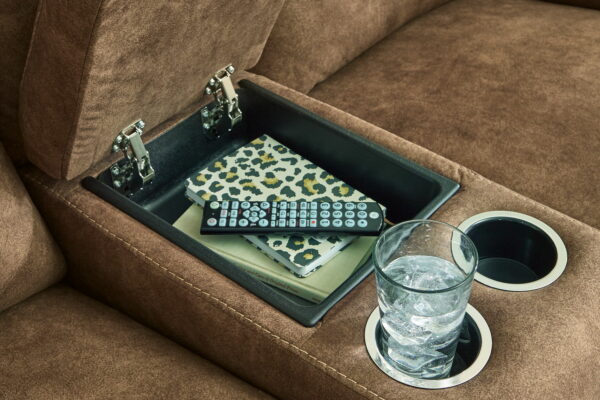 Edenwold - Brindle - Dbl Reclining Loveseat With Console - Image 7