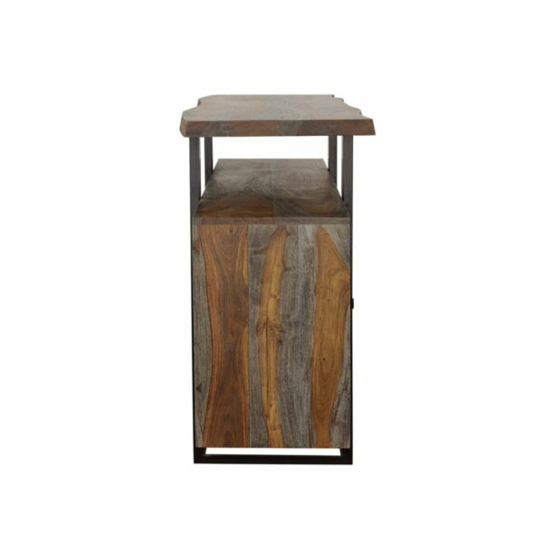Ditman - 4 Door Solid Wood Sideboard Buffet - Gray Sheesham - Image 5