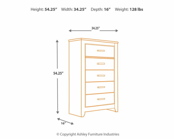 Zelen - Warm Gray - Five Drawer Chest - Image 5