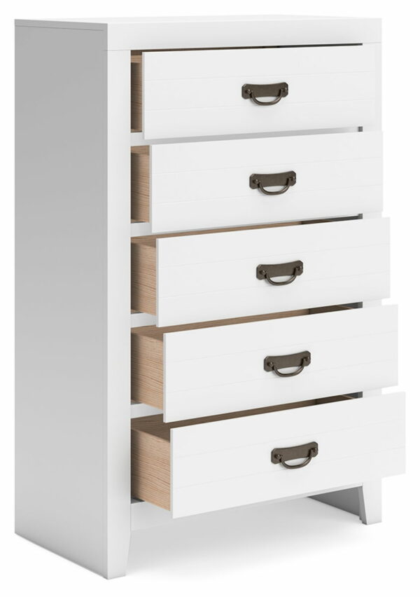 Binterglen - White - Five Drawer Chest - Image 4