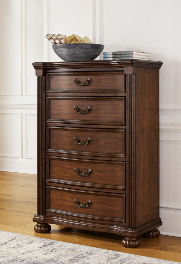 Lavinton - Brown - Five Drawer Chest - Image 6