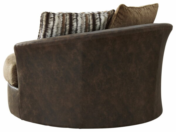 Alesbury - Chocolate - Oversized Swivel Accent Chair - Image 5