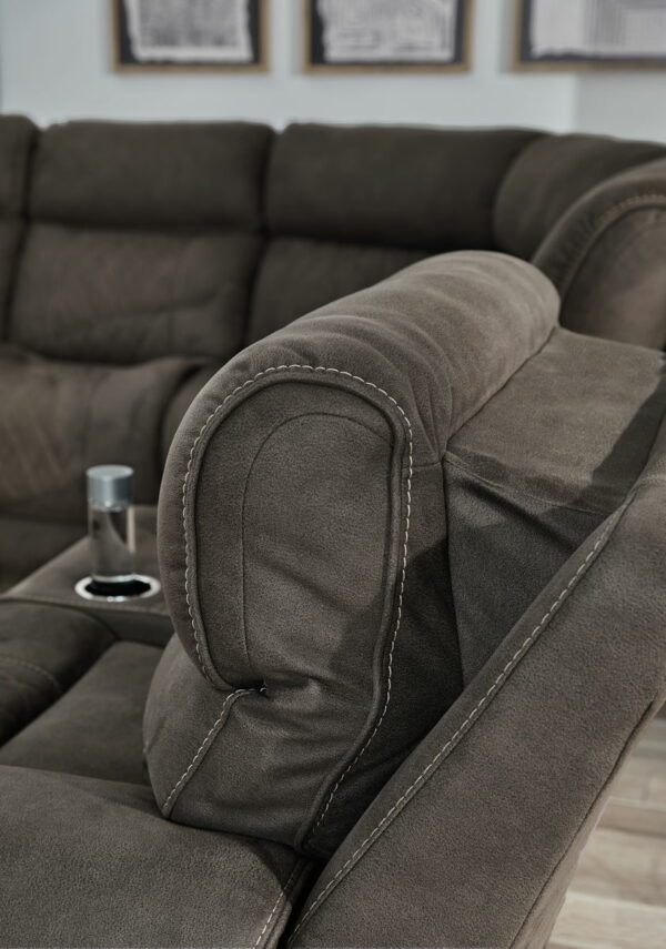 Hoopster - Gunmetal - Zero Wall Power Recliner with Console 6 Pc Sectional - Image 5