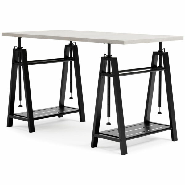 Bayflynn - White / Black - Adjustable Height Desk - Image 4