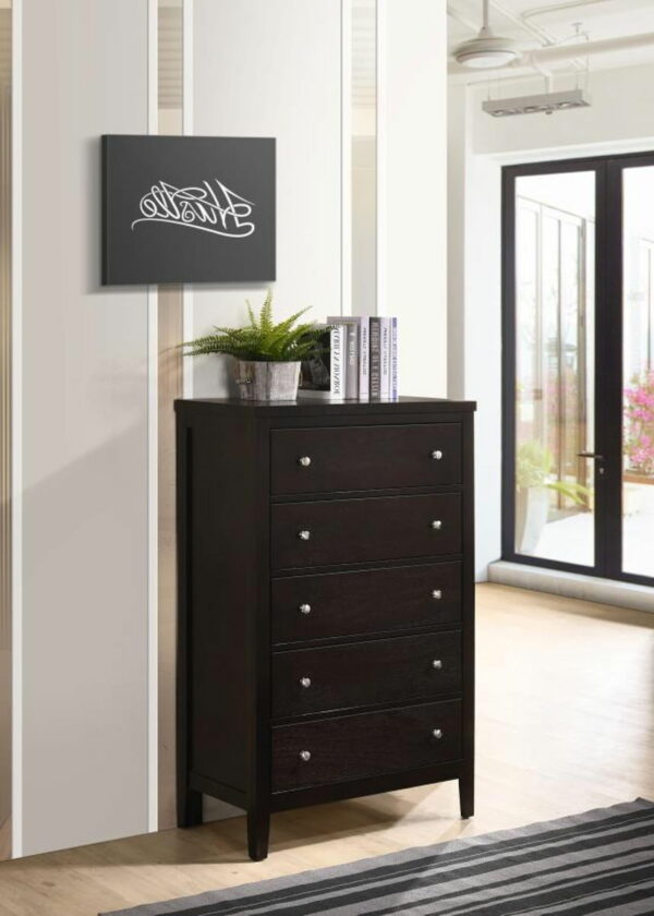 Carlton - 5-Drawer Bedroom Chest - Cappuccino - Image 11