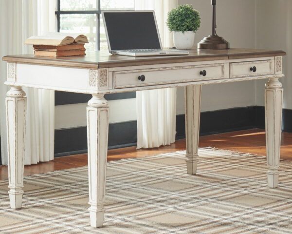 Realyn - White / Brown - Home Office Lift Top Desk - Image 11