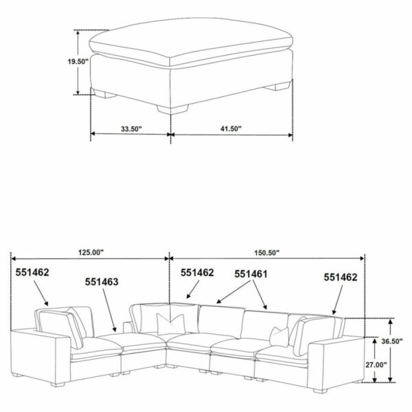Lakeview - Upholstered Modular Sectional Sofa - Image 23