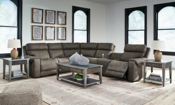 Hoopster - Gunmetal - Zero Wall Power Recliner with Console 6 Pc Sectional - Image 10