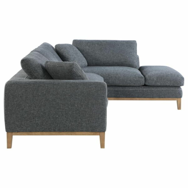 Persia - Upholstered Track Arm Sectional Sofa - Gray - Image 9