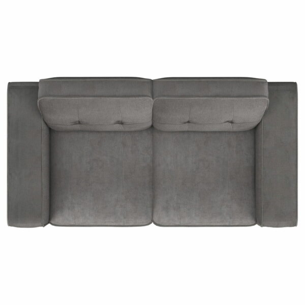 Deerhurst - Upholstered Track Arm Tufted Loveseat - Charcoal - Image 2