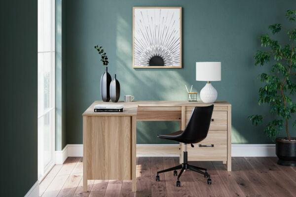 Battelle - Tan - 60" Home Office Desk With Return - Image 3