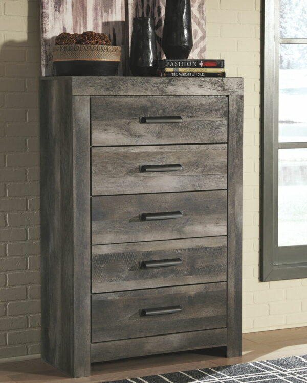 Wynnlow - Gray - Five Drawer Chest - Image 4
