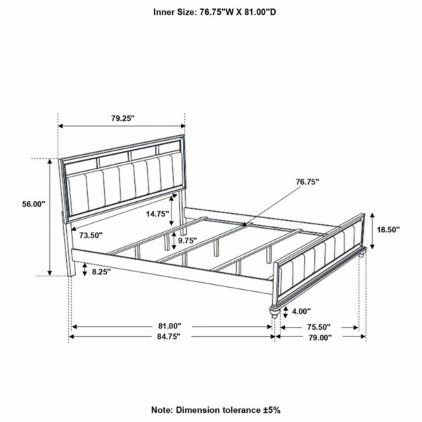 Barzini - Upholstered Panel Bed - Image 18