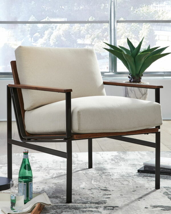 Tilden - Ivory / Brown - Accent Chair - Image 2