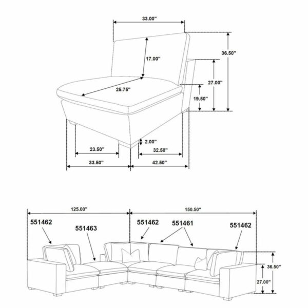 Lakeview - Upholstered Modular Sectional Sofa - Image 12