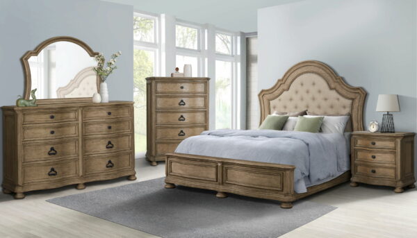 B00216 - Wood Dresser - Pecan - Image 5