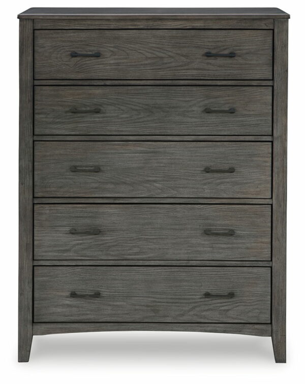 Montillan - Grayish Brown - Five Drawer Chest - Image 4