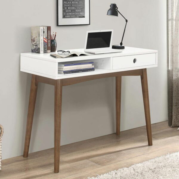 Bradenton - 1-Drawer Wood Writing Desk - White - Image 8