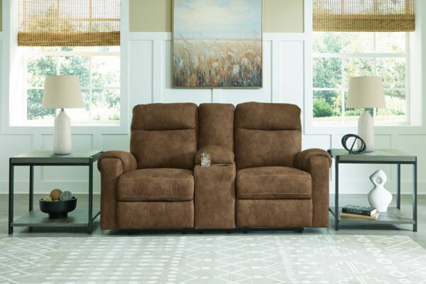 Edenwold - Brindle - Dbl Reclining Loveseat With Console - Image 5