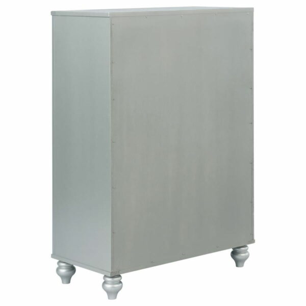 Gunnison - 5-Drawer Bedroom Chest - Silver Metallic - Image 8