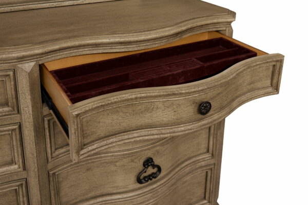 B00216 - Wood Dresser - Pecan - Image 4
