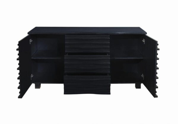 Stanton - 3-Drawer Sideboard Buffet Storage Cabinet - Black - Image 2