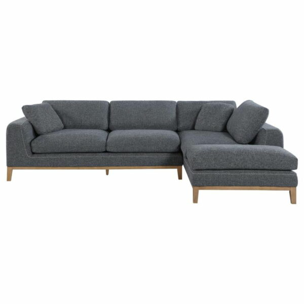 Persia - Upholstered Track Arm Sectional Sofa - Gray - Image 7