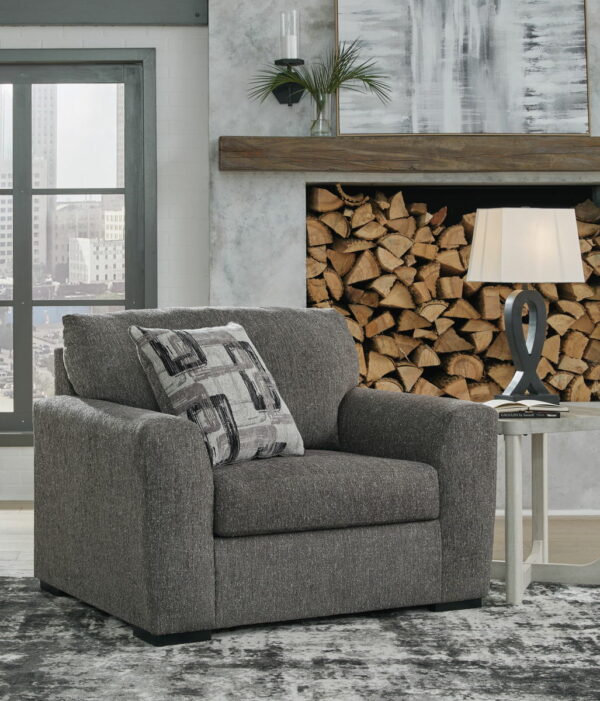 Gardiner - Pewter - 2 Pc. - Chair And A Half, Ottoman - Image 5