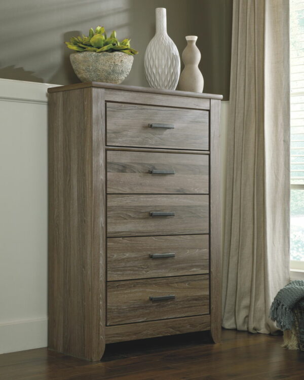 Zelen - Warm Gray - Five Drawer Chest - Image 8