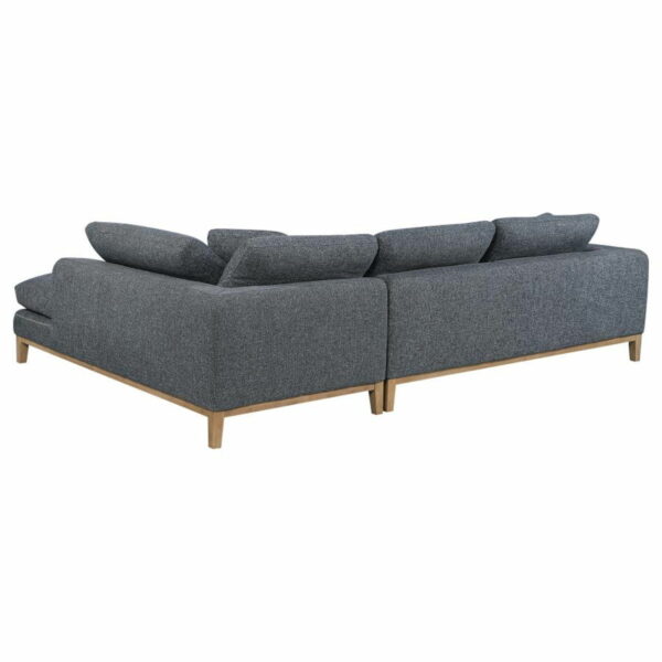 Persia - Upholstered Track Arm Sectional Sofa - Gray - Image 2