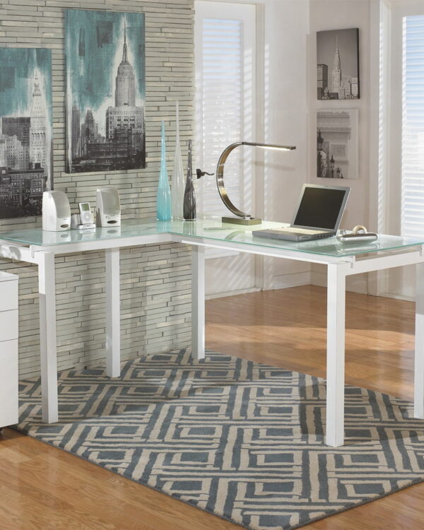Baraga - White - L-desk - Image 4