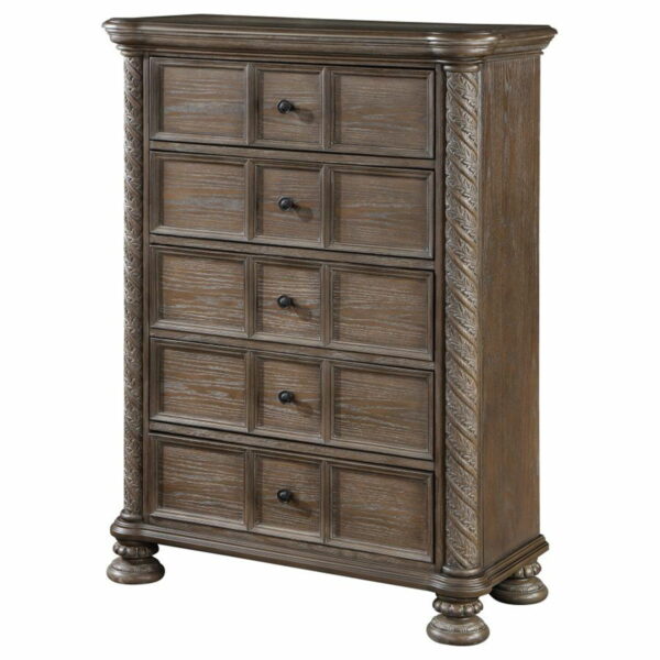 Emmett - 5-Drawer Bedroom Chest - Walnut - Image 8