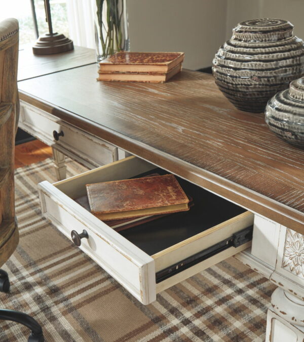 Realyn - White / Brown - Home Office Lift Top Desk - Image 10