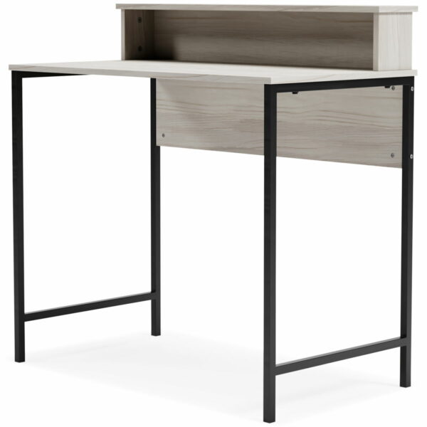Bayflynn - White / Black - Home Office Desk With Hutch - Image 2