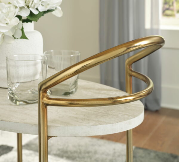 Tarica - Cream / Gold Finish - Bar Cart - Image 5