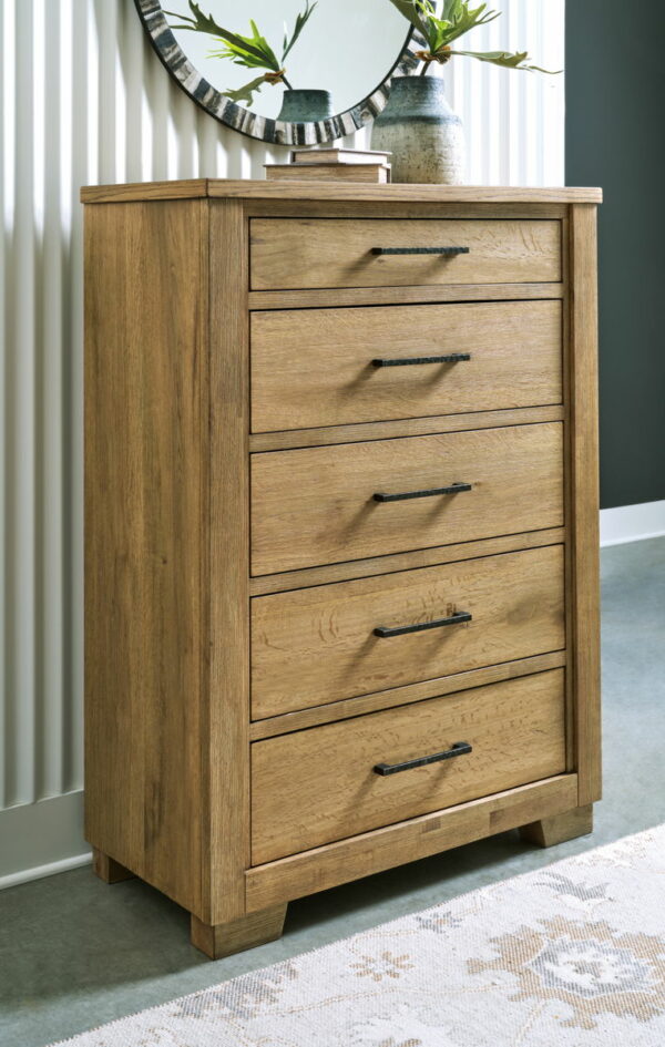 Galliden - Light Brown - Five Drawer Chest - Image 8