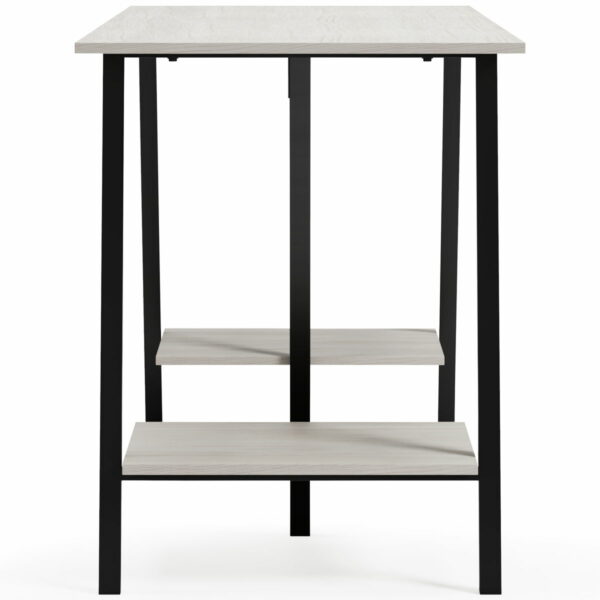 Bayflynn - White / Black - Home Office Desk - 2 Fixed Shelves - Image 7