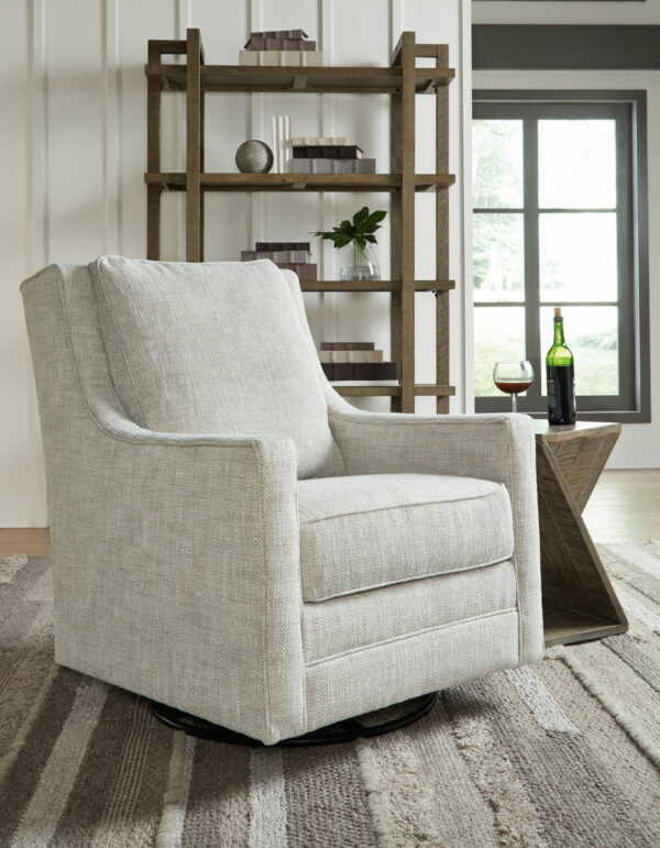 Kambria - Fog - Swivel Glider Accent Chair - Image 6