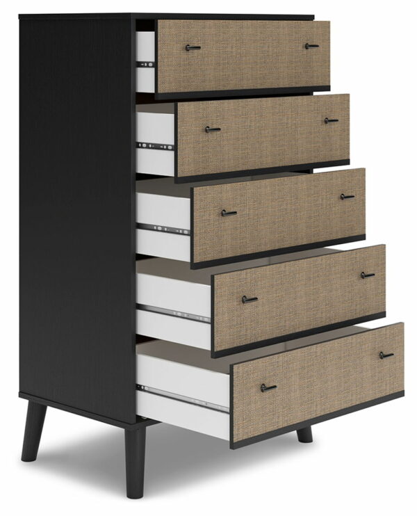 Charlang - Black / Gray - Five Drawer Chest - Image 8