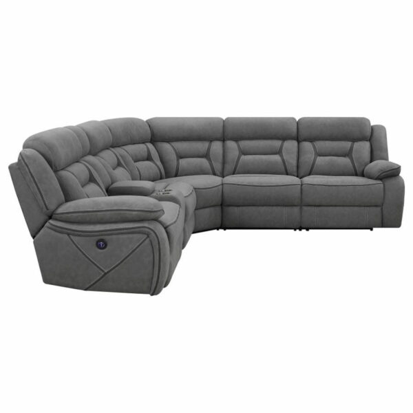 Higgins - Four-Piece Upholstered Power Sectional - Image 11