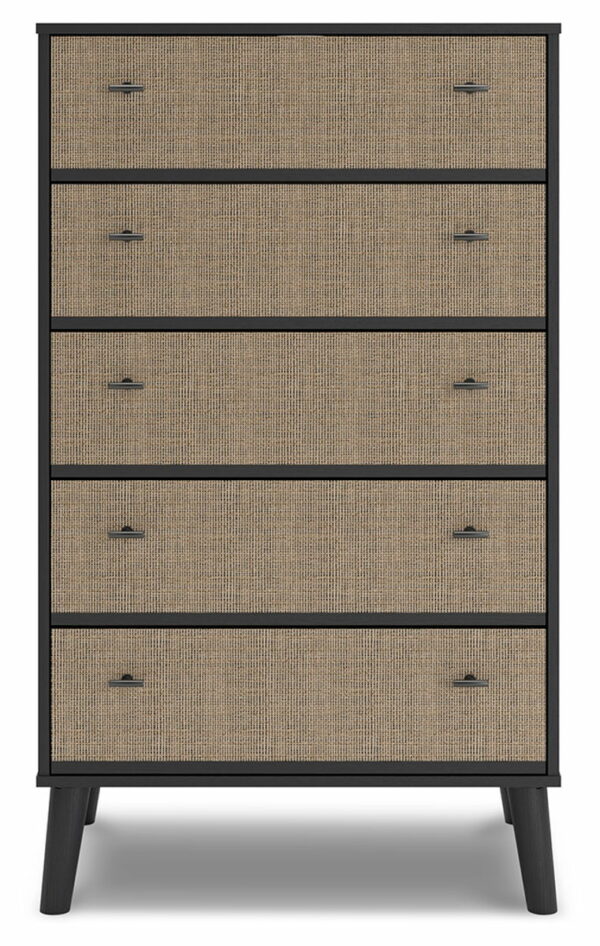 Charlang - Black / Gray - Five Drawer Chest - Image 5