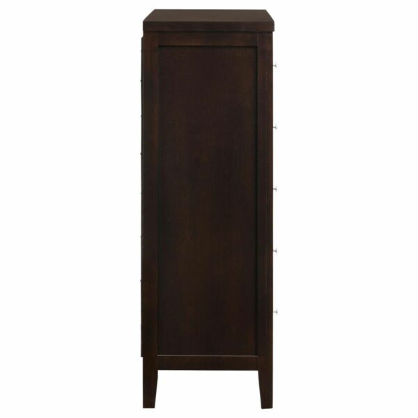 Carlton - 5-Drawer Bedroom Chest - Cappuccino - Image 6