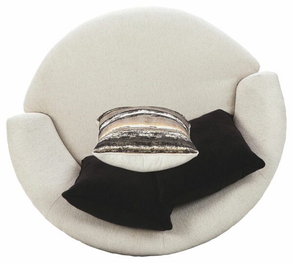 Cambri - Snow - Oversized Round Swivel Chair - Image 3