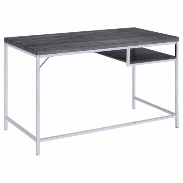 Kravitz - 1-Shelf Writing Desk - Weathered Gray - Image 7