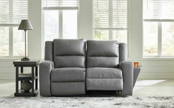 Brixworth - Slate - Reclining Loveseat - Image 3